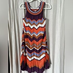 M by Missoni Multicolor Chevron Knit Dress